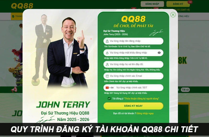 Đăng Ký QQ88: Hướng Dẫn Tạo Tài Khoản, Bảo Mật Và Nhận Ưu Đãi Đúng Thể Lệ 9 Các bước tạo tài khoản trên QQ88